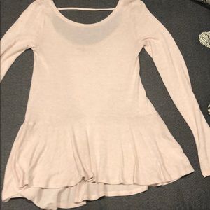 Peplum long sleeve shirt